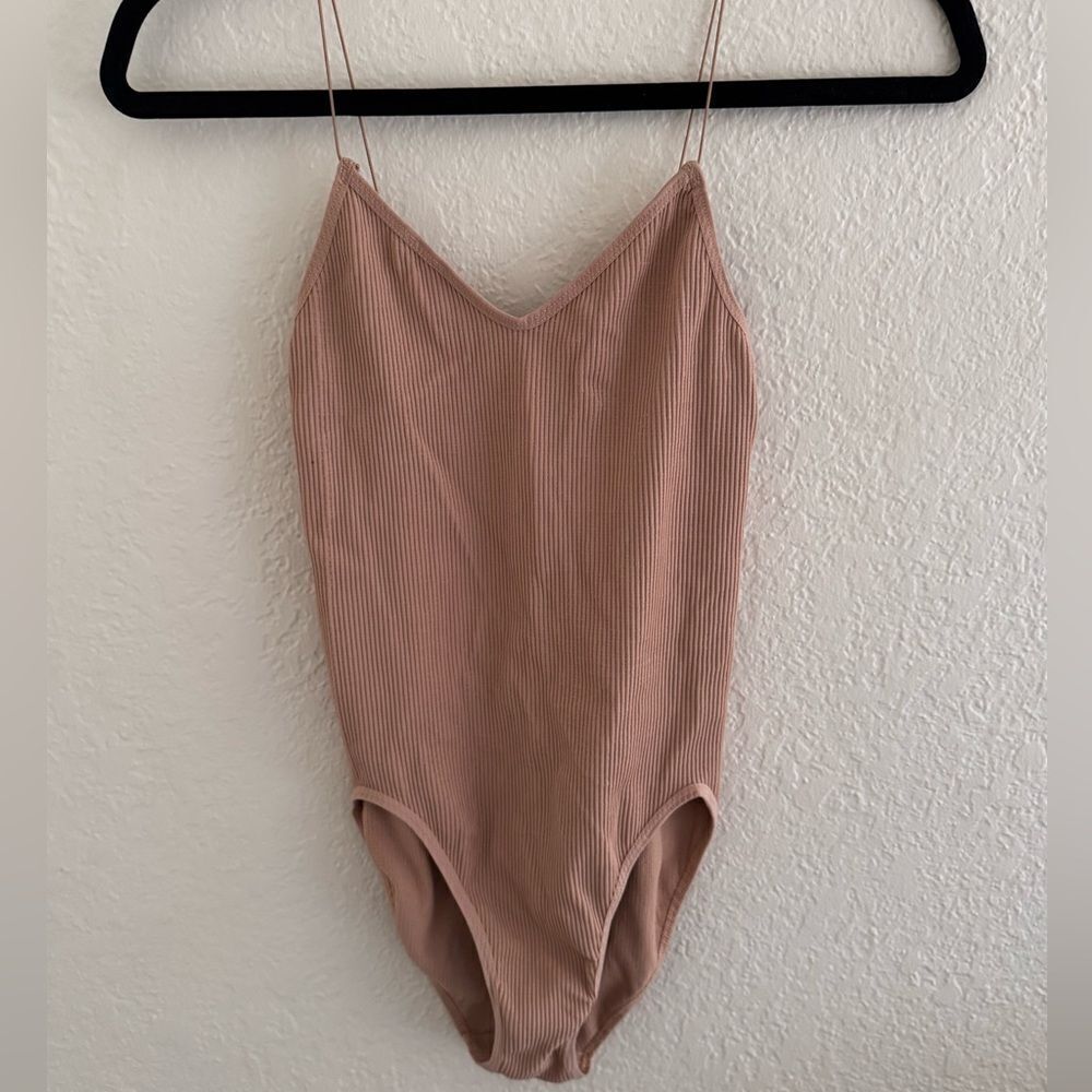 Urban Outfitters Tan Chemise with Spaghetti Straps